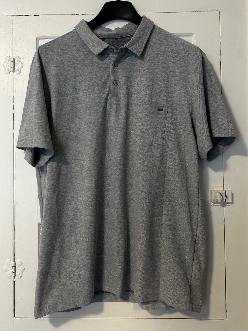 Vuori Ace Polo Shirt XL Gray Heather Performance Stretch Golf Casual